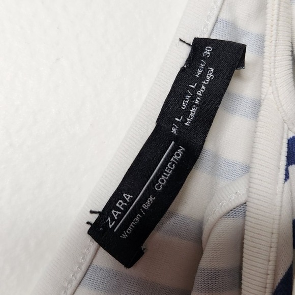 Zara Woman Basic Collection Striped Bodysuit Sleeveless L‎ Casual Nautical - Picture 3 of 5